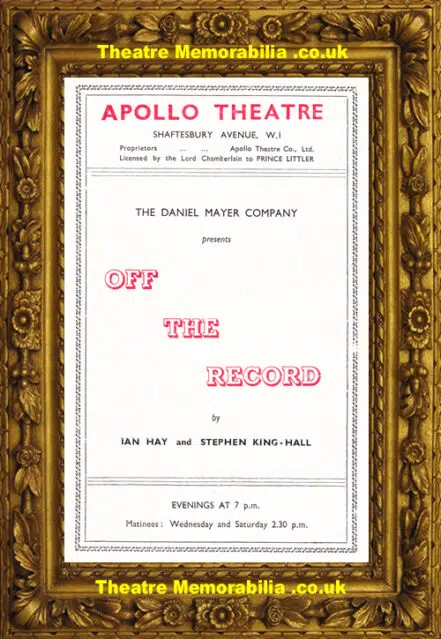 London Apollo Theatre – Off The Record – 1947