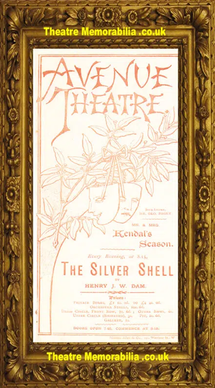 London Avenue Theatre – The Silver Shell – 1893