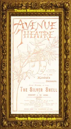 London Avenue Theatre – The Silver Shell – 1893