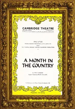 London Cambridge Theatre – A Month In The Country – 1965 Bergman