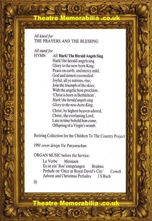 London Charterhouse Theatre Carol Service 1991