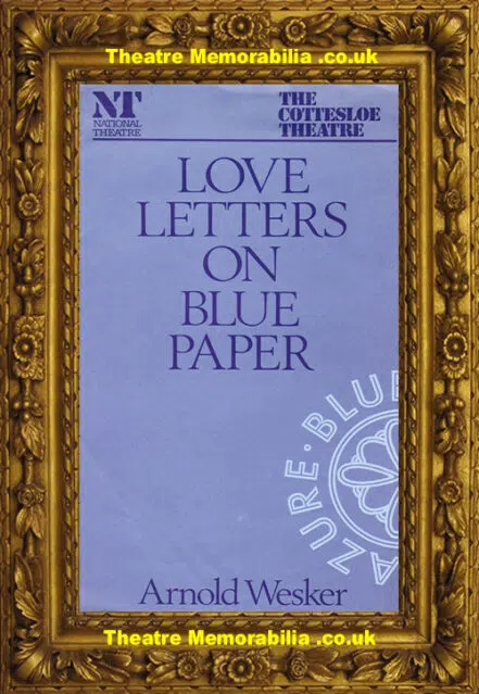 London Cottesloe Theatre – Love Letters On Blue Paper – 1978