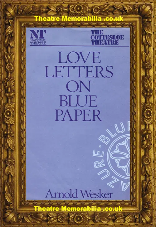 London Cottesloe Theatre - Love Letters On Blue Paper - 1978
