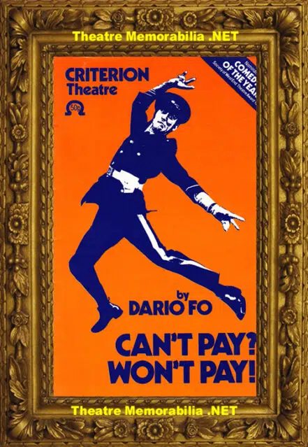 London Criterion Theatre – Can’t Pay Won’t Pay – 1983