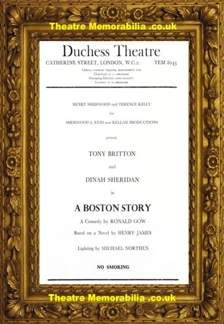 London Duchess Theatre – A Boston Story – 1968