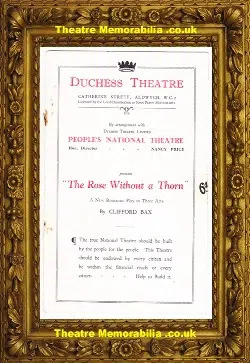 London Duchess Theatre – The Rose Without A Thorn – 1932