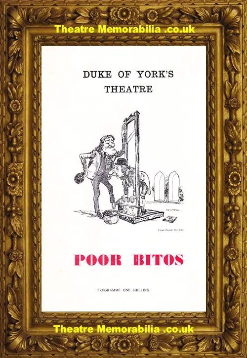 London Duke Of York Theatre - Poor Bitos - 1964 - D Pleasence