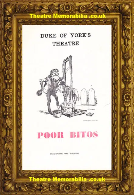 London Duke Of York Theatre – Poor Bitos – 1964 – Pleasence