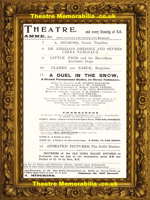 London Empire Theatre - The Milliner Duchess - 1903
