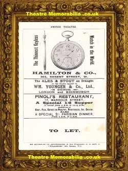 London Empire Theatre – The Milliner Duchess – 1903