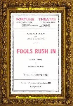 London Fortune Theatre – Fools Rush In – 1946