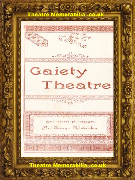 London Gaiety Theatre – Don Juan – 1893