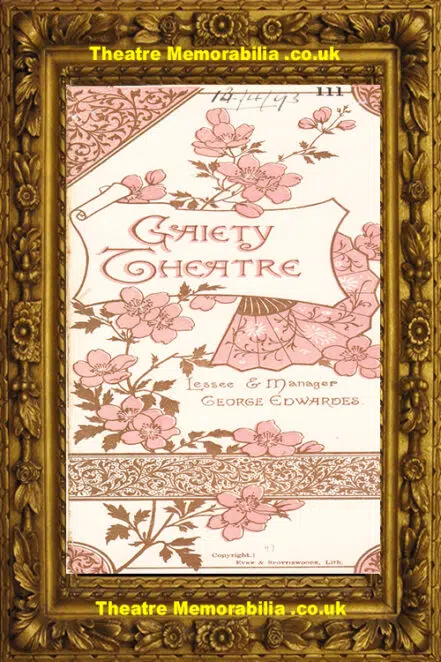 London Gaiety Theatre – In Town – 1893