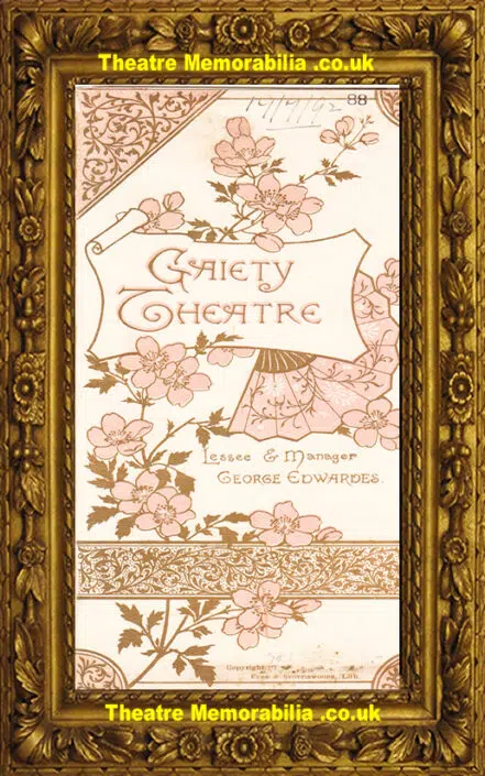 London Gaiety Theatre – Little Jack Sheppard – 1894