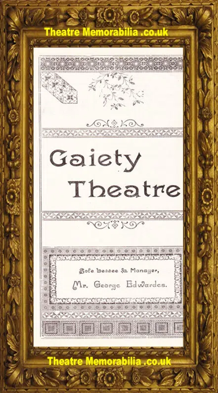 London Gaiety Theatre – Madame Sans Gene – 1884 – Old