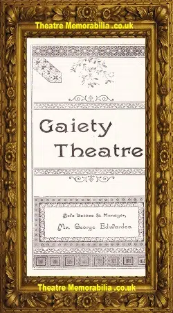London Gaiety Theatre – Madame Sans Gene – 1884 – Old