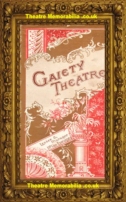 London Gaiety Theatre – The Circus Girl – 1896