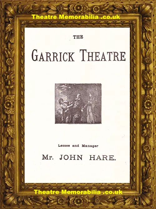 London Garrick Theatre - A Fool's Paradise - 1892 - Antique