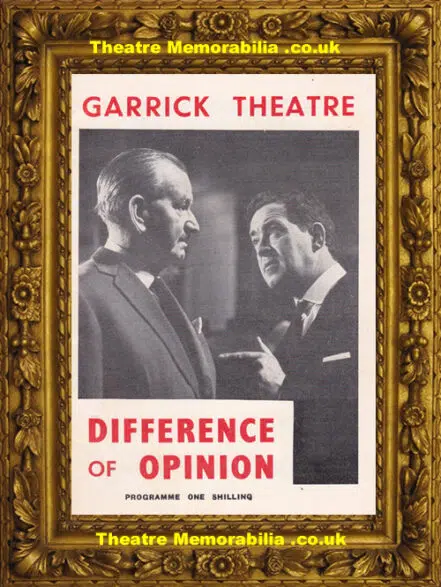 London Garrick Theatre – Difference Of Opinion – 1963 – Bowers