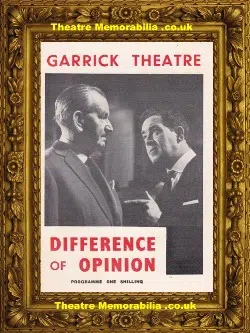 London Garrick Theatre – Difference Of Opinion – 1963 – Bowers