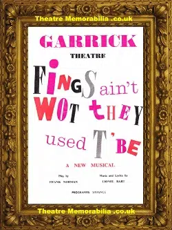 London Garrick Theatre – Fings Ain’t Wot They Used T’ Be – 1960