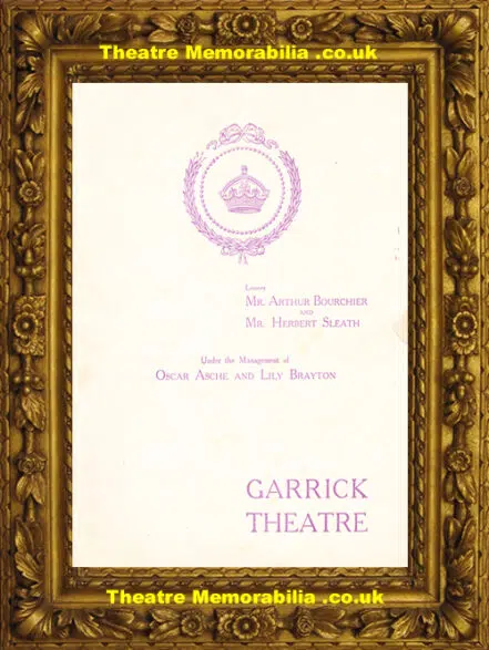 London Garrick Theatre – Kismet – 1911