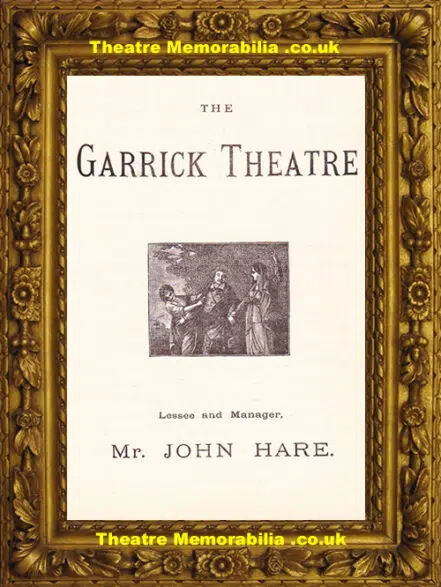 London Garrick Theatre – Lady Bountiful – 1891 – Antique