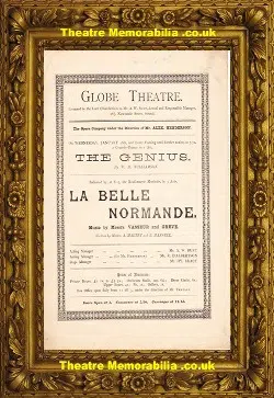 London Globe Theatre – La Belle Normande – 1881