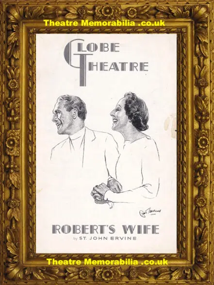 London Globe Theatre – Robert’s Wife – 1938 – Edith Evans