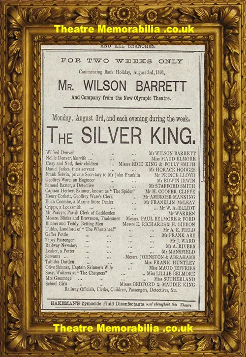 London Grand Theatre - The Silver King - 1891