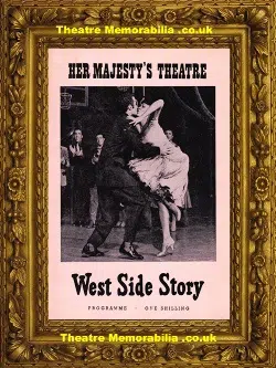 London Her Majesty’s Theatre – West Side Story – 1958 – Genuine