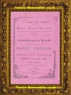 London Kings Cross Theatre – Kind To A Fault – 1881