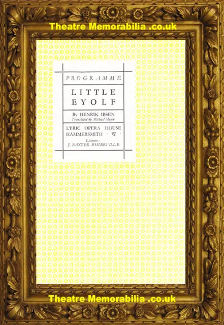 London Lyric Opera House Hammersmith Theatre – Little Eyolf 1958