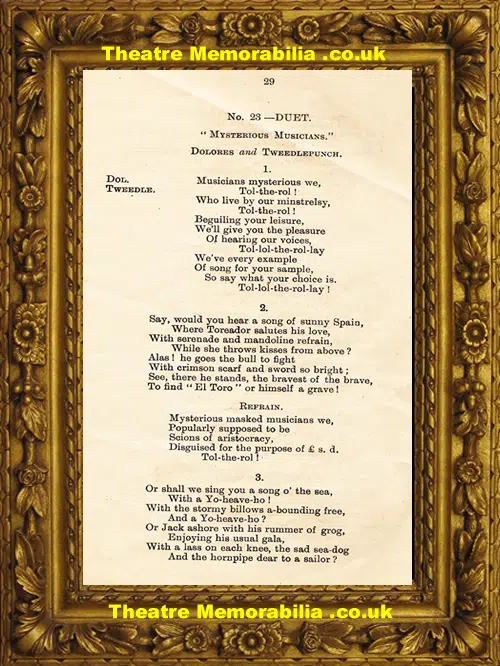 London Lyric Theatre - Florodora - 1899