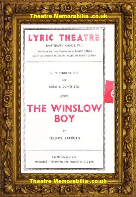 London Lyric Theatre – The Winslow Boy – 1946