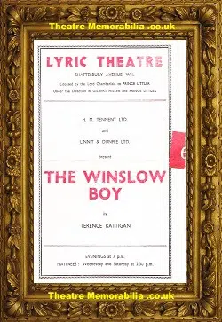 London Lyric Theatre – The Winslow Boy – 1946