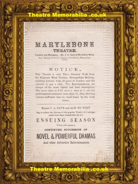 London Marylebone Theatre – Ashore And Afloat – 1877