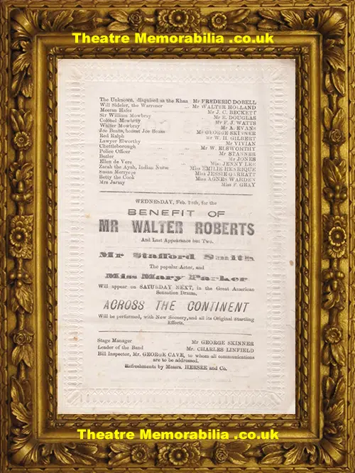 London Marylebone Theatre - Ashore And Afloat - 1877