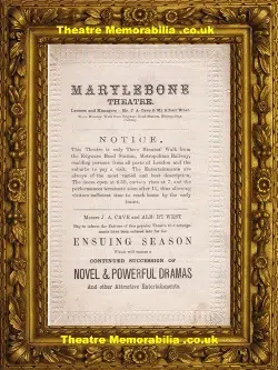 London Marylebone Theatre – Ashore And Afloat – 1877