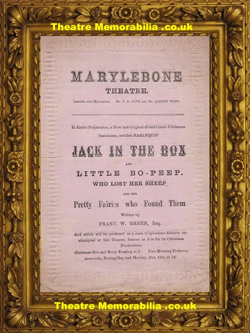 London Marylebone Theatre - Dead Letter + Blue Dwarf - 1877