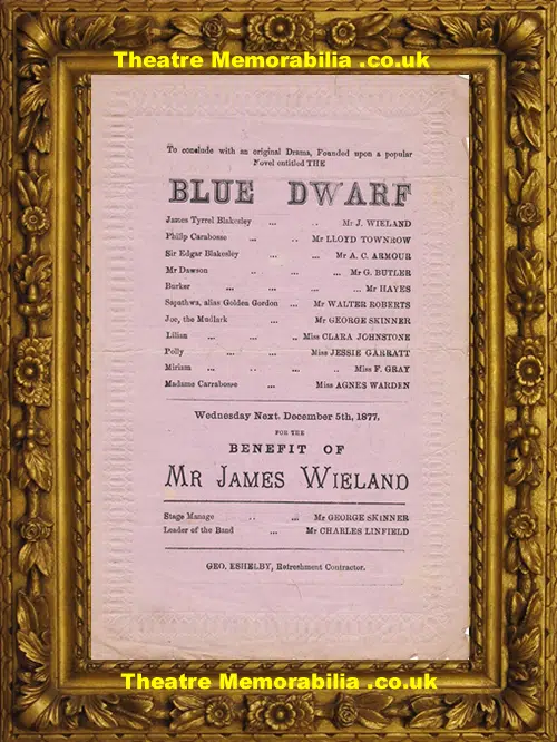 London Marylebone Theatre - Dead Letter + Blue Dwarf - 1877