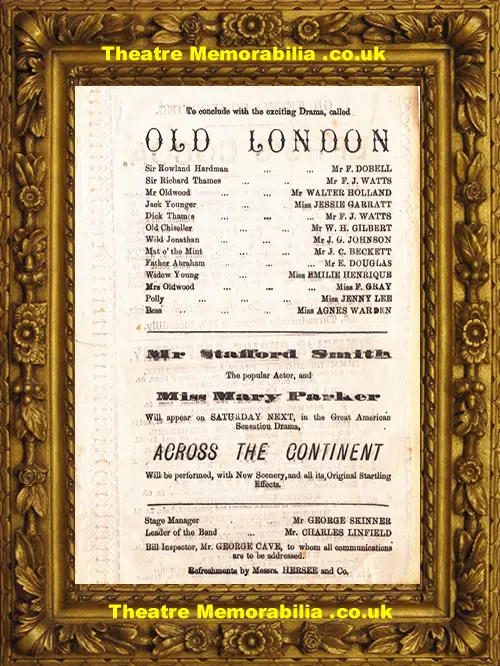 London Marylebone Theatre - Four Knaves - 1877