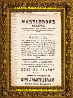 London Marylebone Theatre – Four Knaves – 1877