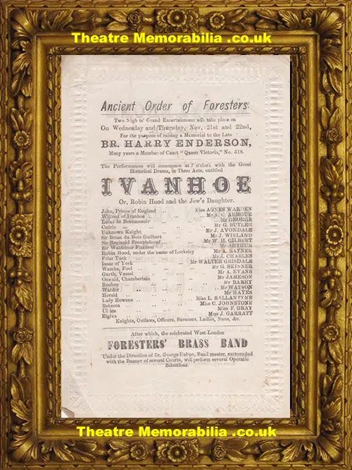 London Marylebone Theatre - Ivanhoe - 1877