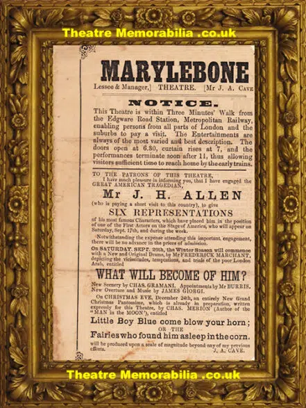London Marylebone Theatre – Macbeth – 1874