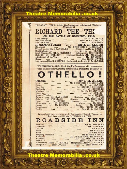 London Marylebone Theatre - Macbeth - 1874