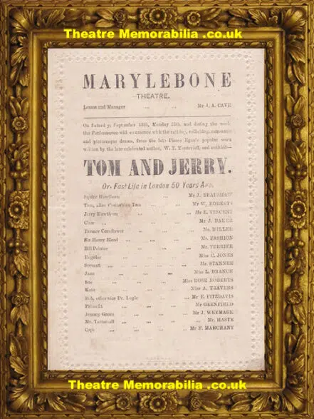 London Marylebone Theatre – Tom And Jerry – 1874