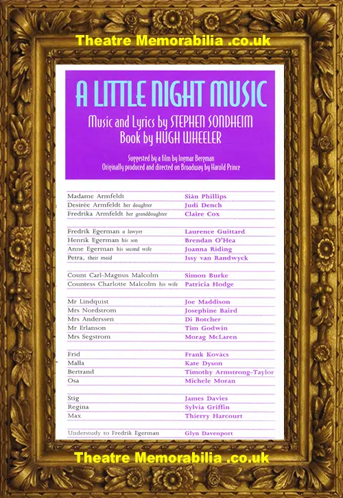 London National Theatre - A Little Night Music - 1995 - J Dench