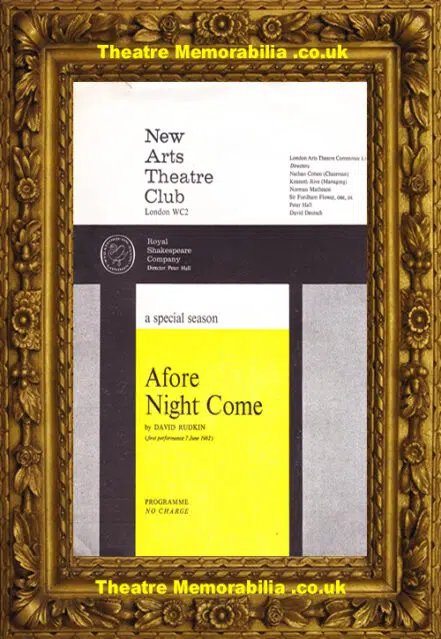 London New Arts Theatre Club – Afore Night Come – 1962