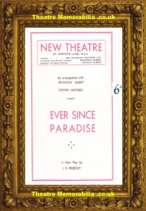London New Theatre - Ever Since Paradise - 1947 - Ursula Jeans